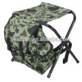 Small camping furniture folding stool with cooler bags